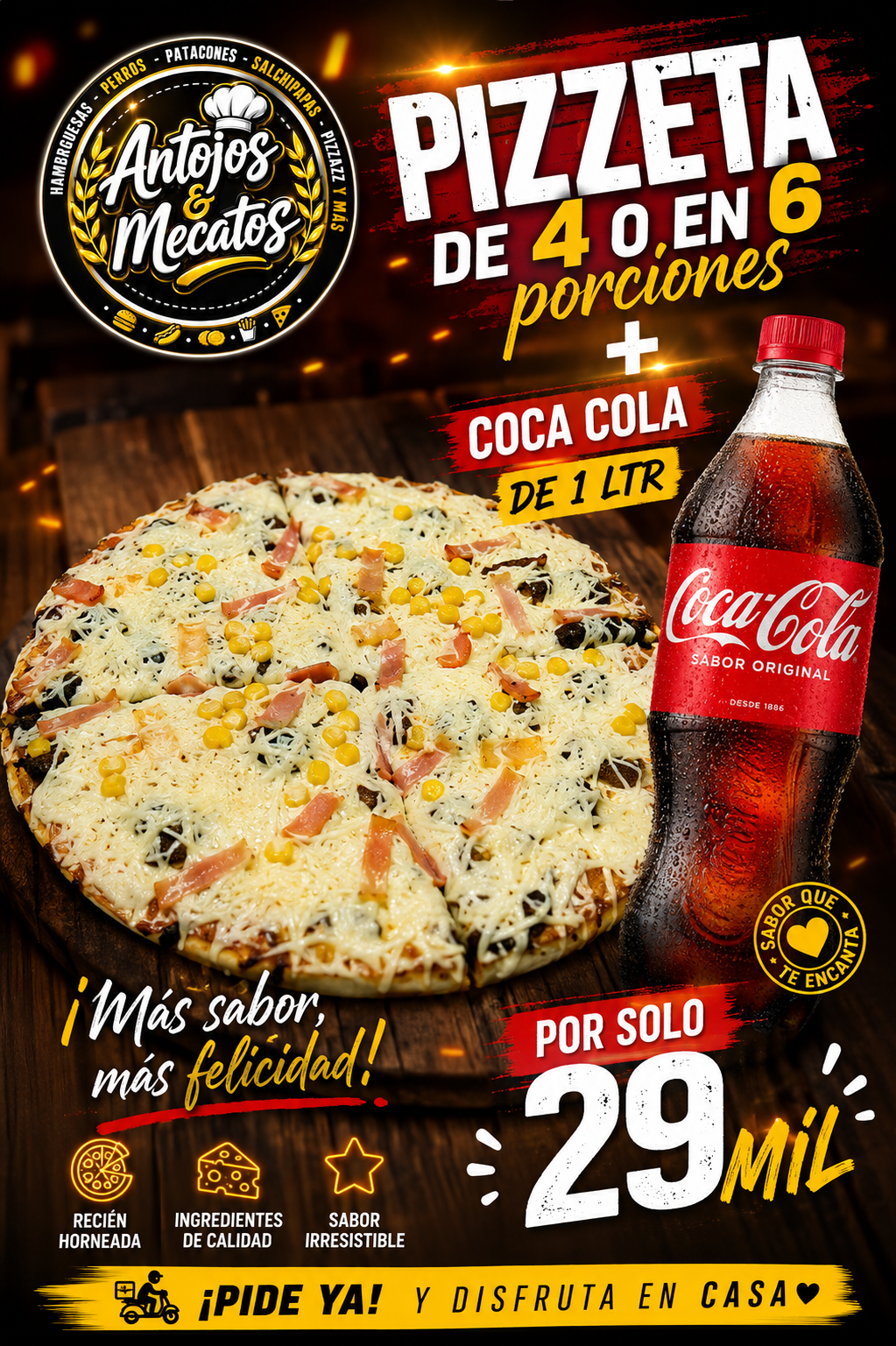 Promoción Pizzeta especial