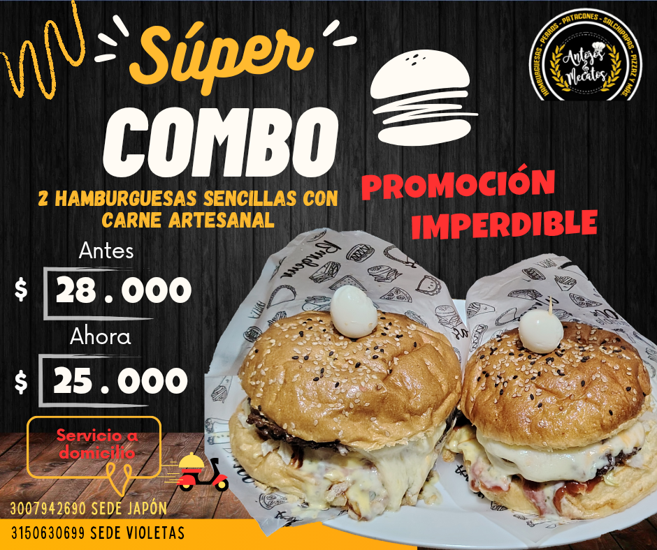 Combo de hamburguesas