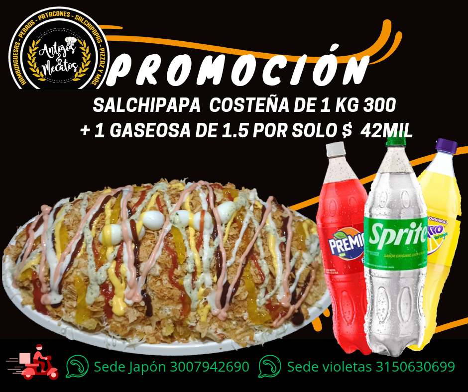 Salchipapa grande 1.3 kg