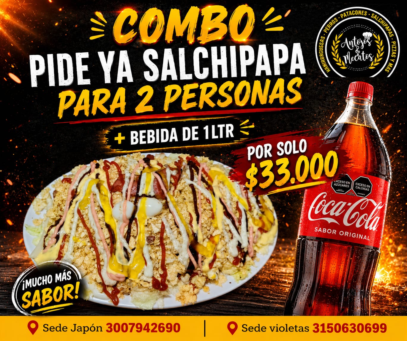 Promoción para 2 + coca cola